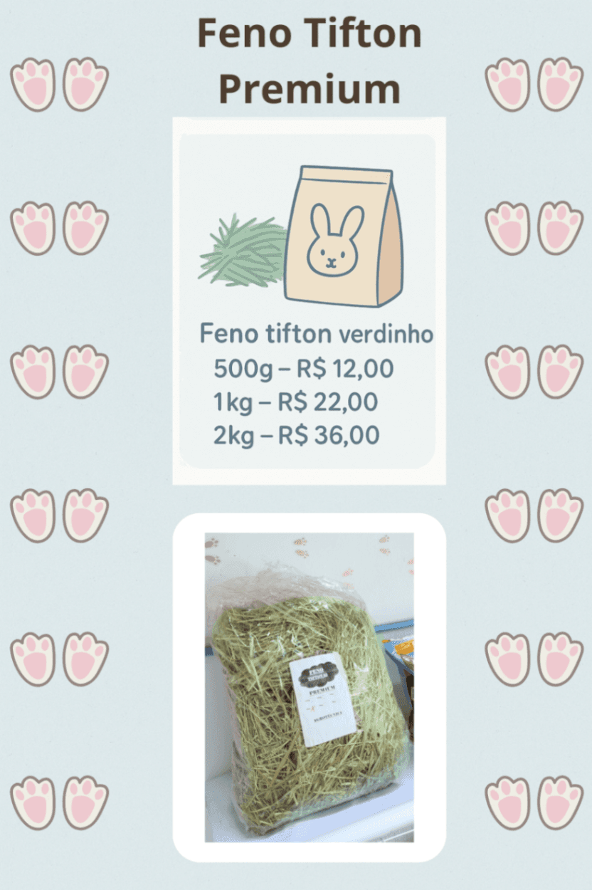 Feno Tifton verdinho - 1kg